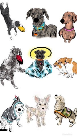 Custom Pet Illustrations