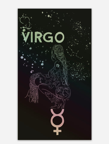 Virgo Zodiac Holographic Sticker